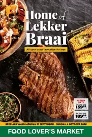 Food Lover's Market catalogue Page 1: Beef sirloin steak €189,99, Beef steak €159,99