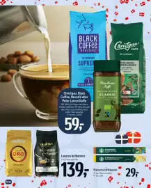Føtex tilbudsavis uge 39 Side 45: Christgau, Black Coffee, Nescafé eller Peter Larsen Kaffe €59,00, Lavazza helbønner €139,00