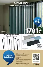 JYSK tilbudsavis Side 23: Lamelgardiner €1.701,00, GNIST nervøs velour €50,00