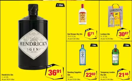 Calle reklamblad Sida 10: Tanqueray London Dry Gin €21,48, Bombay Sapphire Gin €22,82