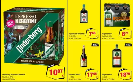 Calle reklamblad Sida 17: Jägermeister €18,79, Gammel Dansk €17,45