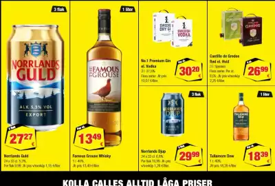 Calle reklamblad Sida 2: Tullamore Dew €18,39, Norrlands Djup €29,99