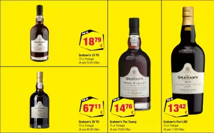Calle reklamblad Sida 25: Graham's 30 YO €67,11, Graham's 10 YO €18,79