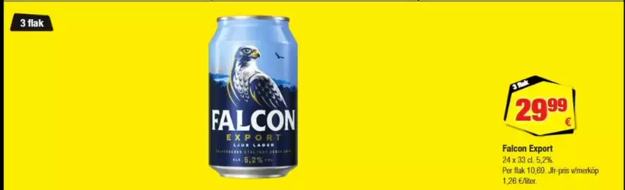 Calle reklamblad Sida 32: Falcon Export €29,99