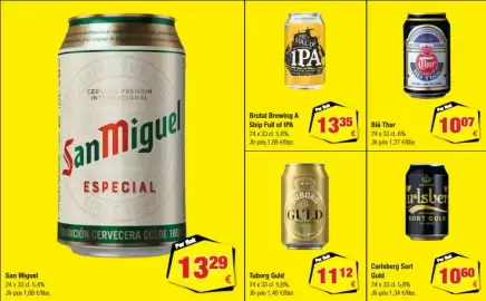 Calle reklamblad Sida 34: Carlsberg Sort Guld €1.060,00, Blå Thor €10,07