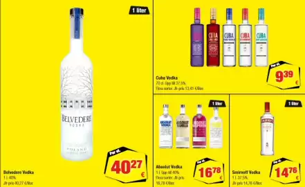 Calle reklamblad Sida 6: Smirnoff Vodka €14,76, Cuba Vodka €9,39