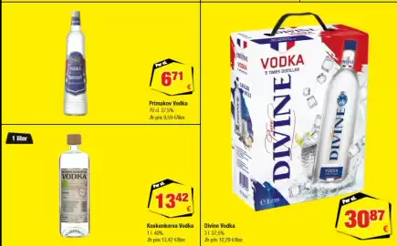Calle reklamblad Sida 7: Koskenkorva Vodka €13,42, Divine Vodka €30,87