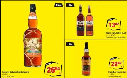 Calle reklamblad Sida 9: Hansen Rom, Golden el. Blå €13,42, Plantation Original Dark €22,82