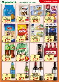 Volantino Ipercarni Pagina 13: Maxi tubo Crik crok €1,49, Acqua effervescente naturale Uliveto €2,49