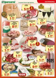 Volantino Ipercarni Pagina 7: Prosciutto cotto Vellutato Fiorucci €0,79, Petto di tacchino al forno €1,79