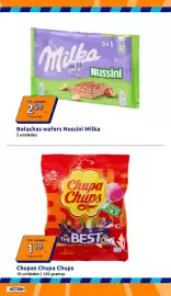 Folheto Action semana 39 Página 12: Chupas Chupa Chups €1,19, Bolachas wafers Nussini Milka €2,59