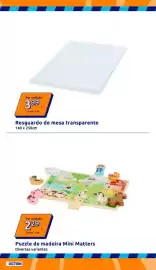 Folheto Action semana 39 Página 16: Resguardo de mesa transparente €3,99, Puzzle de madeira Mini Matters €2,29