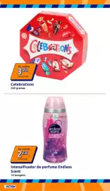 Folheto Action semana 39 Página 2: Celebrations €3,99, Intensificador de perfume Endless Scent €2,28