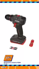 Folheto Action semana 39 Página 8: Berbequim a bateria FERM 20 volts €27,98