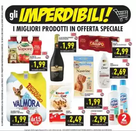 Volantino Supermercati Agorà Pagina 3: Valmora acqua frizzante / naturale €1,99, Valfrutta passata vellutata €1,99