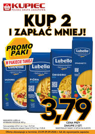 Kupiec gazetka tydzień 39 Strona 12: Makaron Lubella łazanki €3,79
