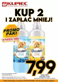 Kupiec gazetka tydzień 39 Strona 6: Płyn do płukania tkanin Coccolino Fresh Happy Yellow €7,99