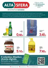 Volantino Altasfera Pagina 1: Prosciutto cotto Leone d'oro Motta €3,40, Nutella Ferrero €5,10