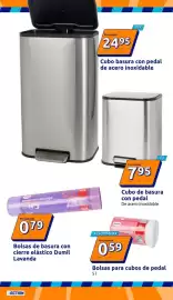 Catálogo Action semana 39 Página 24: Dumii bolsas para cubos de pedal €0,59, Cubo basura con pedal €24,95