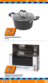 Catálogo Action semana 39 Página 4: Lámpara de pared solar €6,77, Cacerola Blackstone €9,95