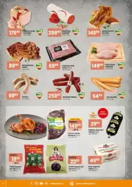 TEMPO leták | Supermarket Strana 4: Slezské uzeniny Uzená žebírka z boku €89,90, Gurmet vepřové mleté maso €69,99