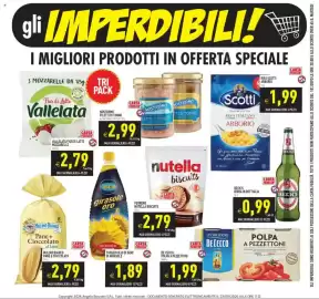 Volantino Iperfamily settimana 39 Pagina 2: Nostromo filetti di tonno €2,99, De Cecco Polpa a Pezzetttoni €1,99