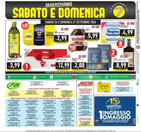 Volantino Iperfamily settimana 39 Pagina 24: Lavazza Caffè Qualità Rossa €12,99, Belvedere olio extra vergine di oliva €3,99