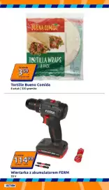 Action gazetka tydzień 39 Strona 9: Tortille Bueno Comida €3,59, Wiertarka z akumulatorem FERM €114,99