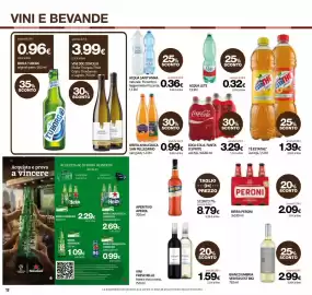 Volantino Superconti Pagina 12: Coca-Cola, Fanta o Sprite €3,29, Bibita analcolica San Pellegrino €0,99