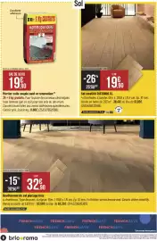 Catalogue Bricorama page 6: Revêtement de sol placage bois €32,90, DISTINGO XL Sol stratifié €19,90