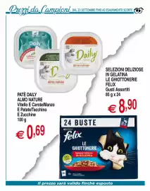 Volantino Centro Oceano Pagina 49: Patè Daily Almo Nature €8,90, Felix Le Ghiottonerie €0,69