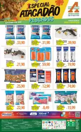 Folheto Atacadão semana 39 Página 1: Costa sul - peixe manjuba inteira congelado €15,99, Costa sul - filé de sardinha €22,90