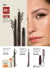 Catálogo Natura Página 101: Lápiz Kajal para ojos Negro €48.200,00, Una delineador en fibra para ojos negro €56.700,00