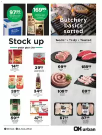 OK urban catalogue Page 3: OK Choice White Sugar or Golden Brown Sugar €47,99, Farmer Brown Fresh Chicken Braai Pack €67,99