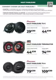 Catalogue Feu Vert page 6: Pioneer HAUT-PARLEURS TS-G €29,99, MSX AUDIO HAUT-PARLEURS TERMINATOR €44,99