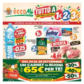 Volantino èccoMI Pagina 1: Acqua S. Anna €0,25, Riso Carnaroli Gallo €2,00