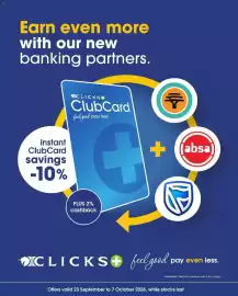 Clicks catalogue Page 1: ClubCard