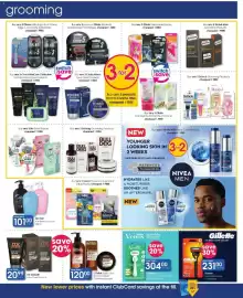 Clicks catalogue Page 28: No Hair Hair Removal Lotion €101,00, Gillette Fusion5 Razor plus €231,00