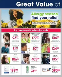 Clicks catalogue Page 36: Benylin 4 Flu Syrup €106,00, Flomist Aqueous Nasal Spray €106,00
