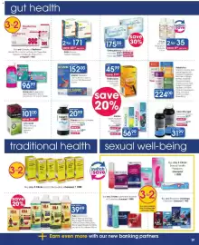 Clicks catalogue Page 39: Enterogermina €175,00, Adco-Mayogel Suspension Antacid €31,99