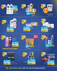 Clicks catalogue Page 7: Dove Soap Bars €34,20, Nivea Sun Suncare Products €79,00