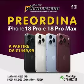 Volantino New Wondertech Pagina 1: IPhone 18 Pro e 18 Pro Max €1.449,99