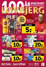 Løvbjerg tilbudsavis uge 39 Side 1: Rahbek snack fileter €10,00, Karolines Køkken pizzatopping €10,00