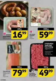 Løvbjerg tilbudsavis uge 39 Side 20: Laksefilet €79,99, Sashi friskhakket oksekød €49,99