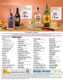 Volantino Esselunga Pagina 20: Gin London Dry Gordon's o Scotch Whisky J&B €1,50, Baileys Chocolate €2,00