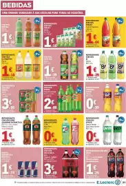 Folheto E.Leclerc semana 39 Página 21: Refrigerante com gás schweppes €1,18, Refrigerante sem gás fresky €1,04
