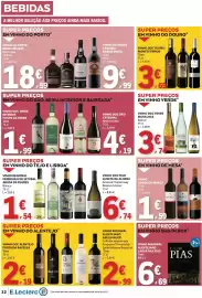 Folheto E.Leclerc semana 39 Página 22: Vinho doc verde muralhas branco €3,74, Vinho adega de murça €1,59