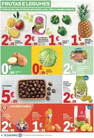 Folheto E.Leclerc semana 39 Página 4: Batata quinta da clarinha branca/vermelha €2,29, Maçã golden marca guia €2,39