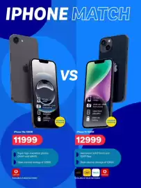 PEP catalogue Page 13: IPhone 14 128GB €12.999,00, IPhone 16e 128GB €11.999,00
