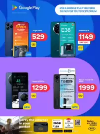 PEP catalogue Page 3: Stylo Dash 3GB+3GB RAM 32GB ROM €529,00, Hisense E36 €1.149,00